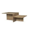 Distinct Coffee Table, Dark Brown Travertine fra Ferm Living