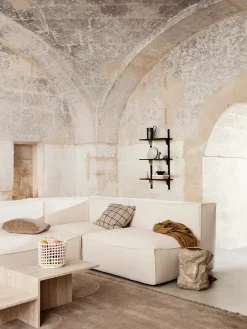 Distinct Coffee Table, Dark Brown Travertine fra Ferm Living