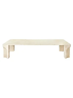Doric Coffee Table 140 x 80 cm, Neutral White Travertine fra GUBI