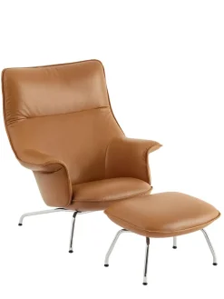 Doze Lounge Chair inkl. Fodskammel, easy leather root fra Muuto