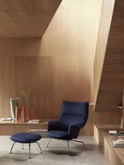 Doze Lounge Chair inkl. Fodskammel, ocean 80 fra Muuto