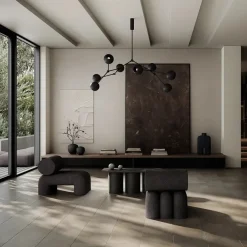 Drop Chandelier Globe, Burned Black fra 101 Copenhagen