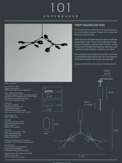 Drop Chandelier, mini burned black fra 101 Copenhagen