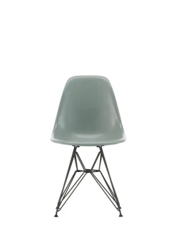 Eames Fiberglass Chair DSR, sortlakeret fra Vitra