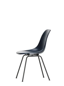 Eames Fiberglass Chair DSX, sortlakeret fra Vitra