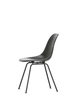 Eames Fiberglass Chair DSX, sortlakeret fra Vitra