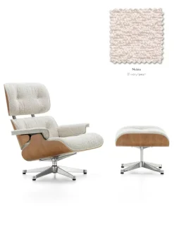 Eames Lounge Chair inkl. Fodskammel, valnød/Nubia fra Vitra