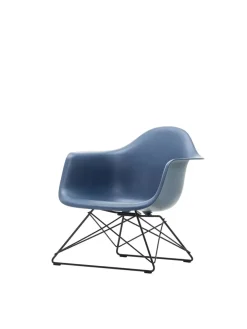 Eames Plastic Armchair LAR, sortlakeret fra Vitra