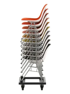 Eames Plastic Side Chair DSS, stabelbar fra Vitra