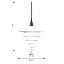 Enigma 825 pendel sort fra Louis Poulsen