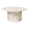 Epic Coffee Table Ø80 cm, travertine fra GUBI