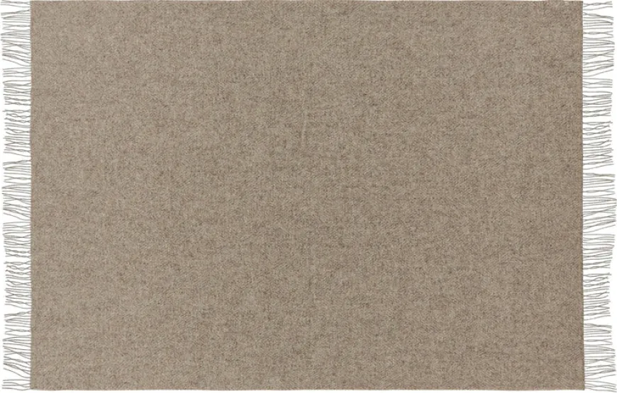 Fanø Plaid, pebbles beige fra Silkeborg Uldspinderi