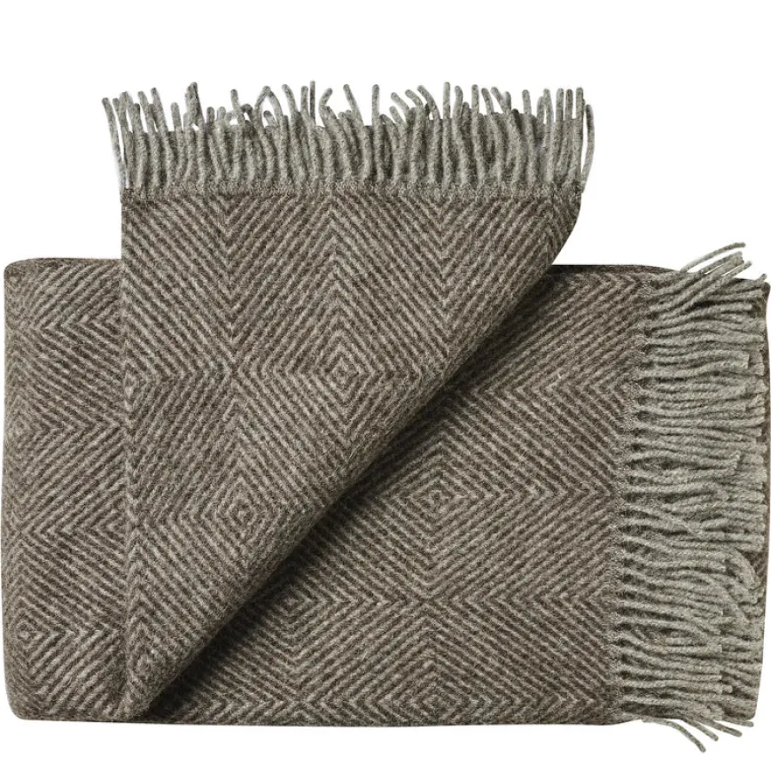 Fanø Plaid, pebbles beige fra Silkeborg Uldspinderi