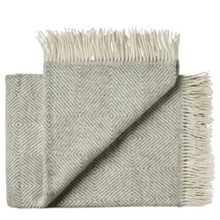 Fanø Plaid, pebbles beige fra Silkeborg Uldspinderi