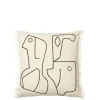 Figure Cushion, off-white/coffee fra Ferm Living