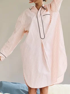 Fineline Long Nightshirt fra Hay