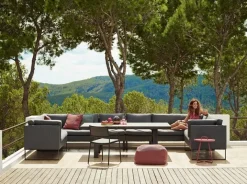 Flex 2 pers. Modulsofa inkl. Sunbrella Hynde, højre fra Cane-line