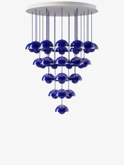Flowerpot Chandelier VP10, 10 pendants fra &Tradition