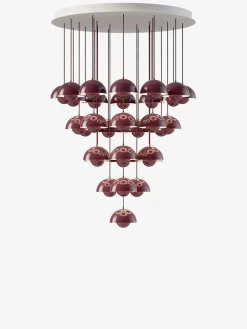 Flowerpot Chandelier VP10, 10 pendants fra &Tradition