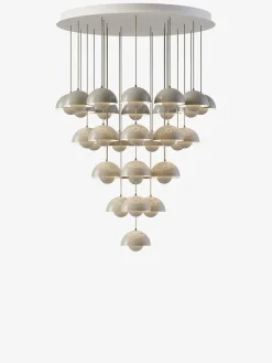 Flowerpot Chandelier VP10, 10 pendants fra &Tradition