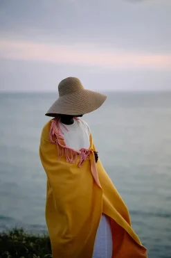 Franja Plaid, green/black fra Silkeborg Uldspinderi