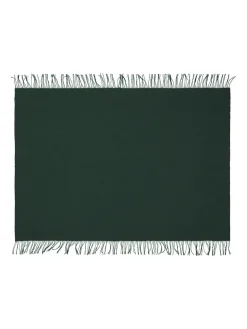 Franja Plaid, green/black fra Silkeborg Uldspinderi