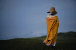 Franja Plaid, pink/brown fra Silkeborg Uldspinderi