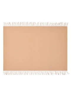 Franja Plaid, pink/brown fra Silkeborg Uldspinderi