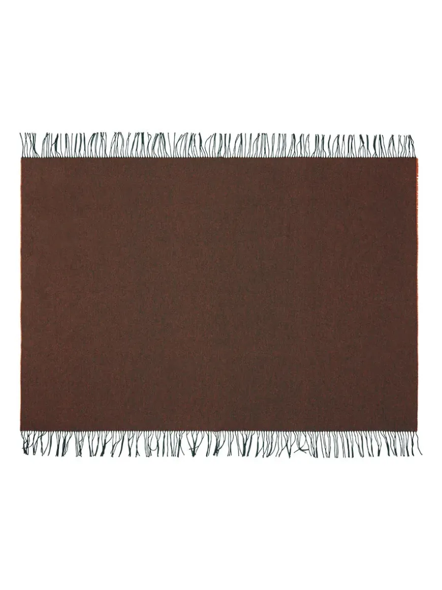 Franja Plaid, pink/white fra Silkeborg Uldspinderi