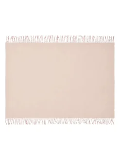 Franja Plaid, pink/white fra Silkeborg Uldspinderi