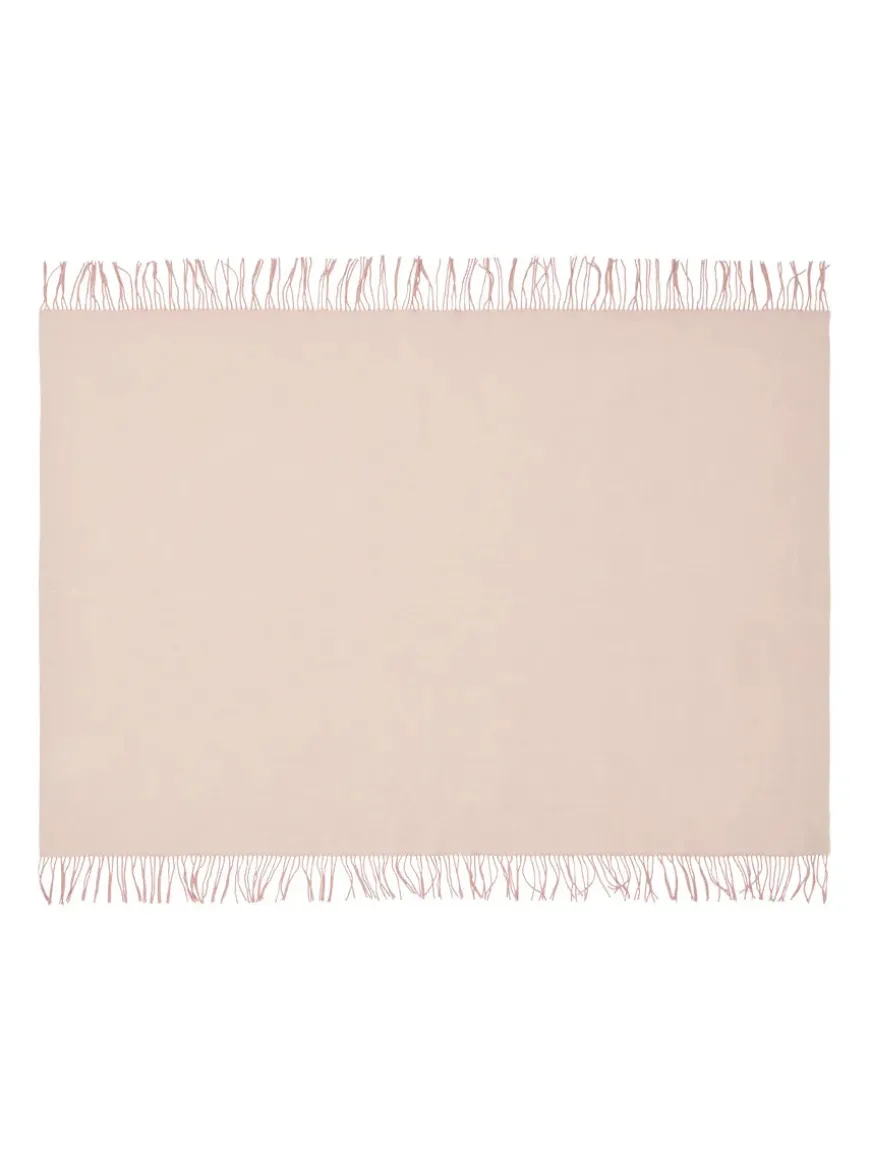 Franja Plaid, pink/white fra Silkeborg Uldspinderi