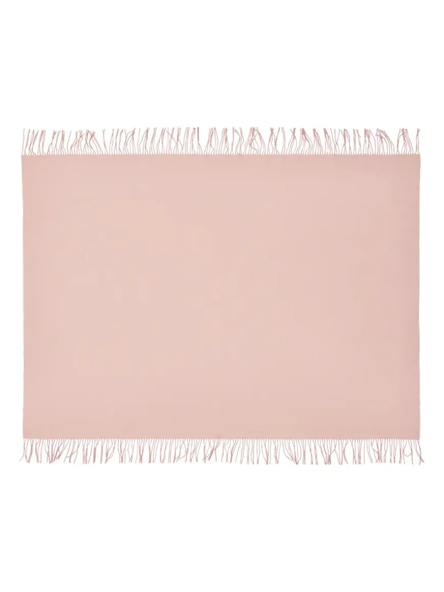 Franja Plaid, pink/white fra Silkeborg Uldspinderi