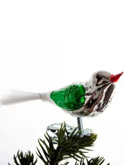 Fugl m. Klemme 10 cm, sølvfarvet/guld fra Brink Nordic