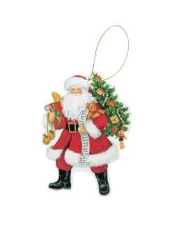 Gavemærker, julemand, 4 stk. fra Caspari