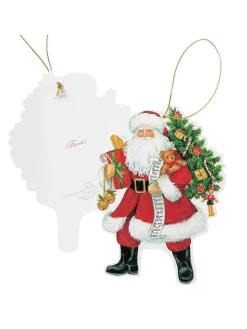 Gavemærker, julemand, 4 stk. fra Caspari