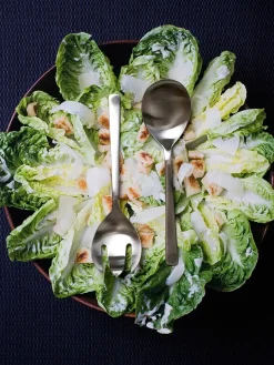 Grand Prix Salatbestik i poleret stål, lille fra Kay Bojesen