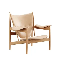 Høvdingestol, eg klar olie af Finn Juhl