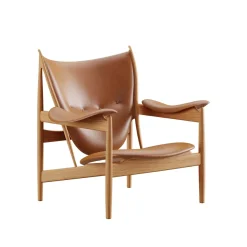 Høvdingestol, eg olie af Finn Juhl