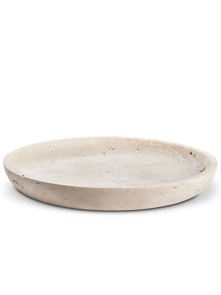 Hyben Fad, silver travertin fra Wabi Sabi Nordic