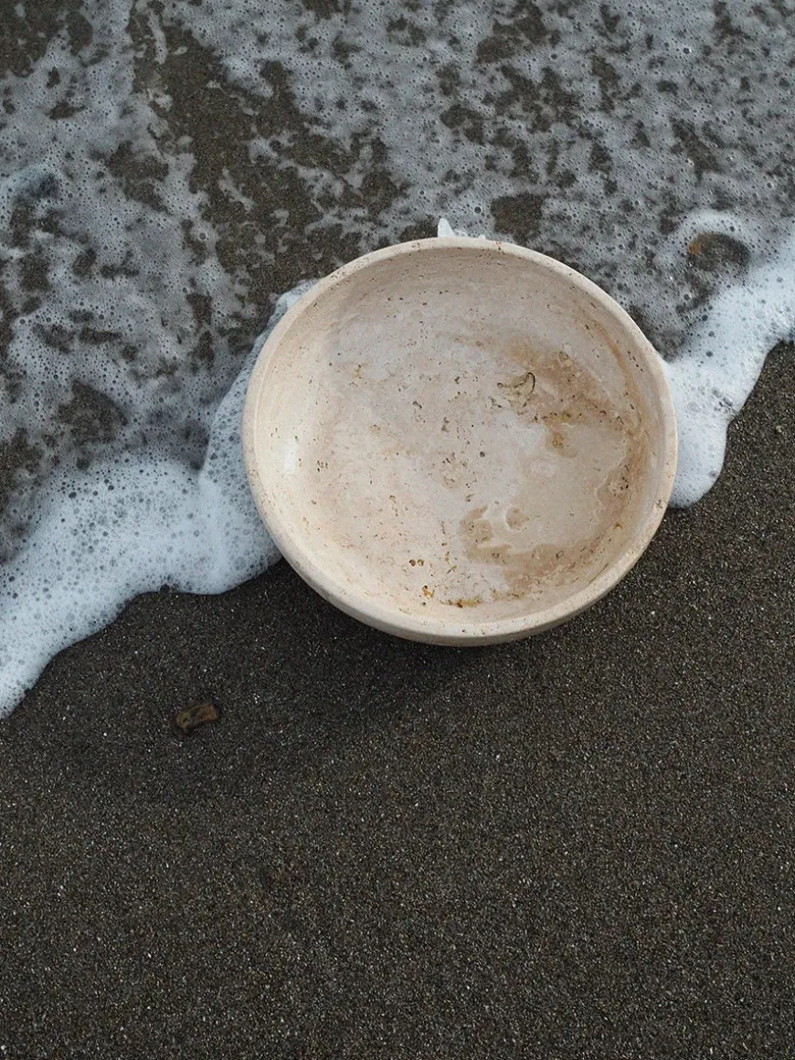 Hyben Skål, travertin fra Wabi Sabi Nordic