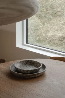 Hyben Skål, travertin silver fra Wabi Sabi Nordic