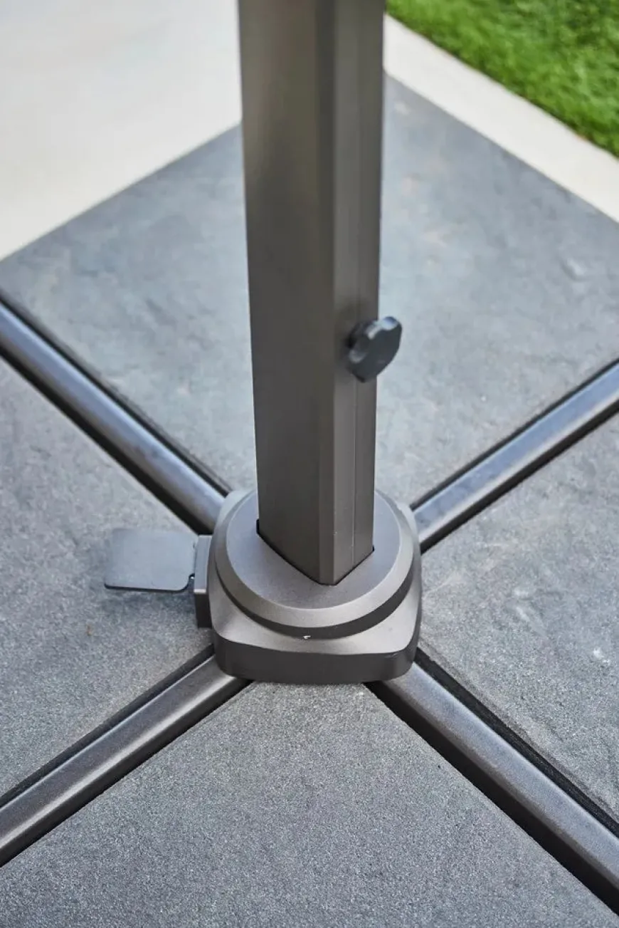 Hyde Luxe Parasol, 3x4 m inkl. fod fra Cane-line