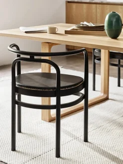 Hynde til PK15 Stol, sort Grace læder af Poul Kjærholm