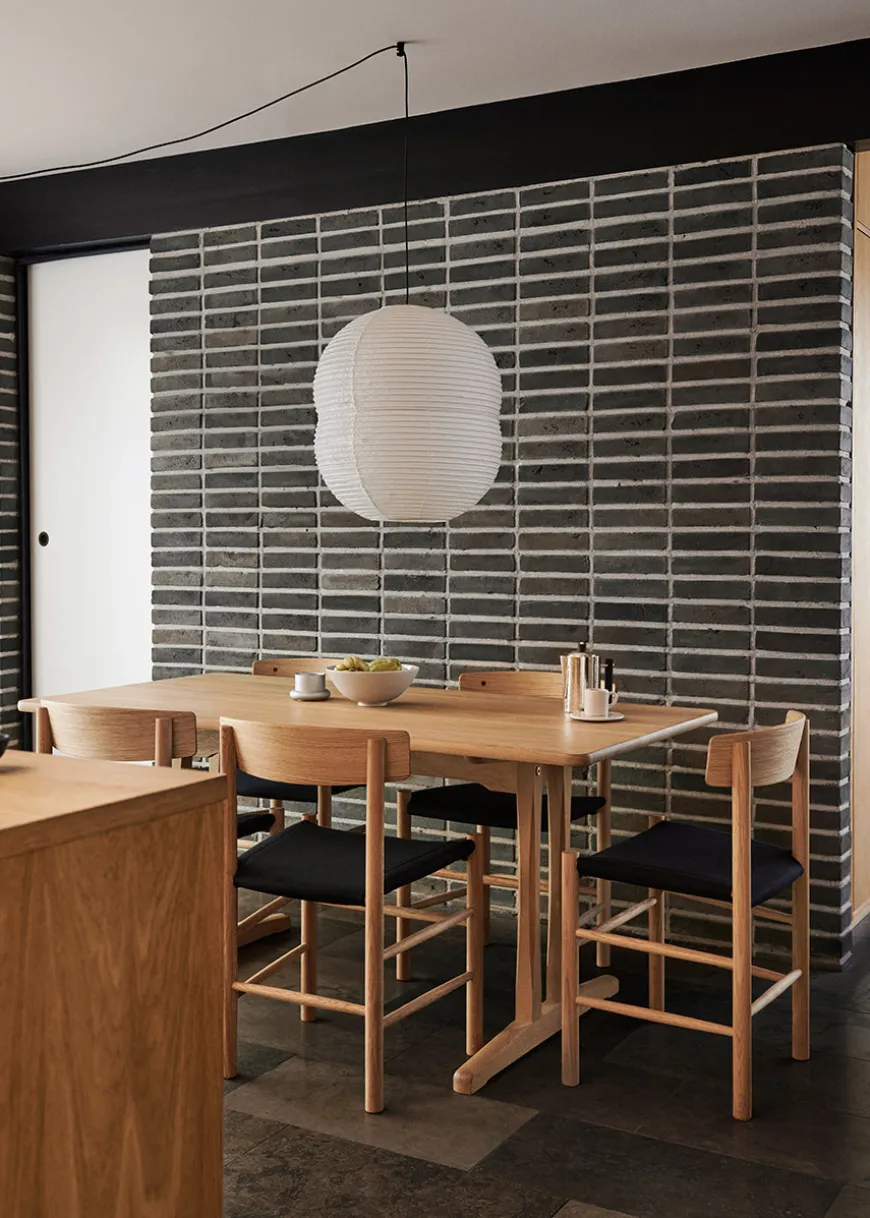 J39 Folkestolen Sædepolstret, Cognac Læder af Børge Mogensen