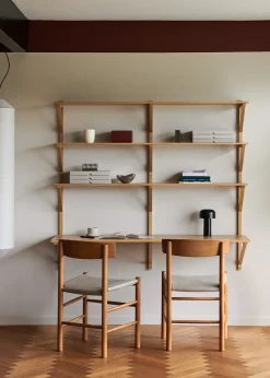 J39 Folkestolen Sædepolstret, Sort Canvas af Børge Mogensen