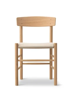 J39 Folkestolen Sædepolstret, Sort Canvas af Børge Mogensen