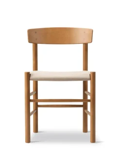 J39 Folkestolen Sædepolstret, Sort Canvas af Børge Mogensen