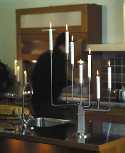 Karlsvognen Table Lysestage, rød fra Piet Hein