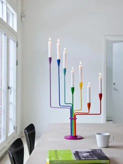 Karlsvognen Table Lysestage, turkis fra Piet Hein