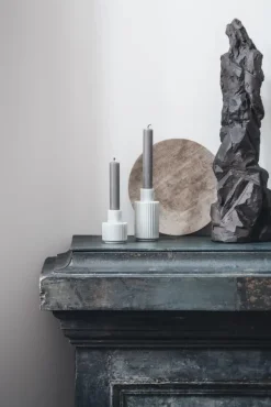 Kronelysestage fra Lyngby Porcelæn